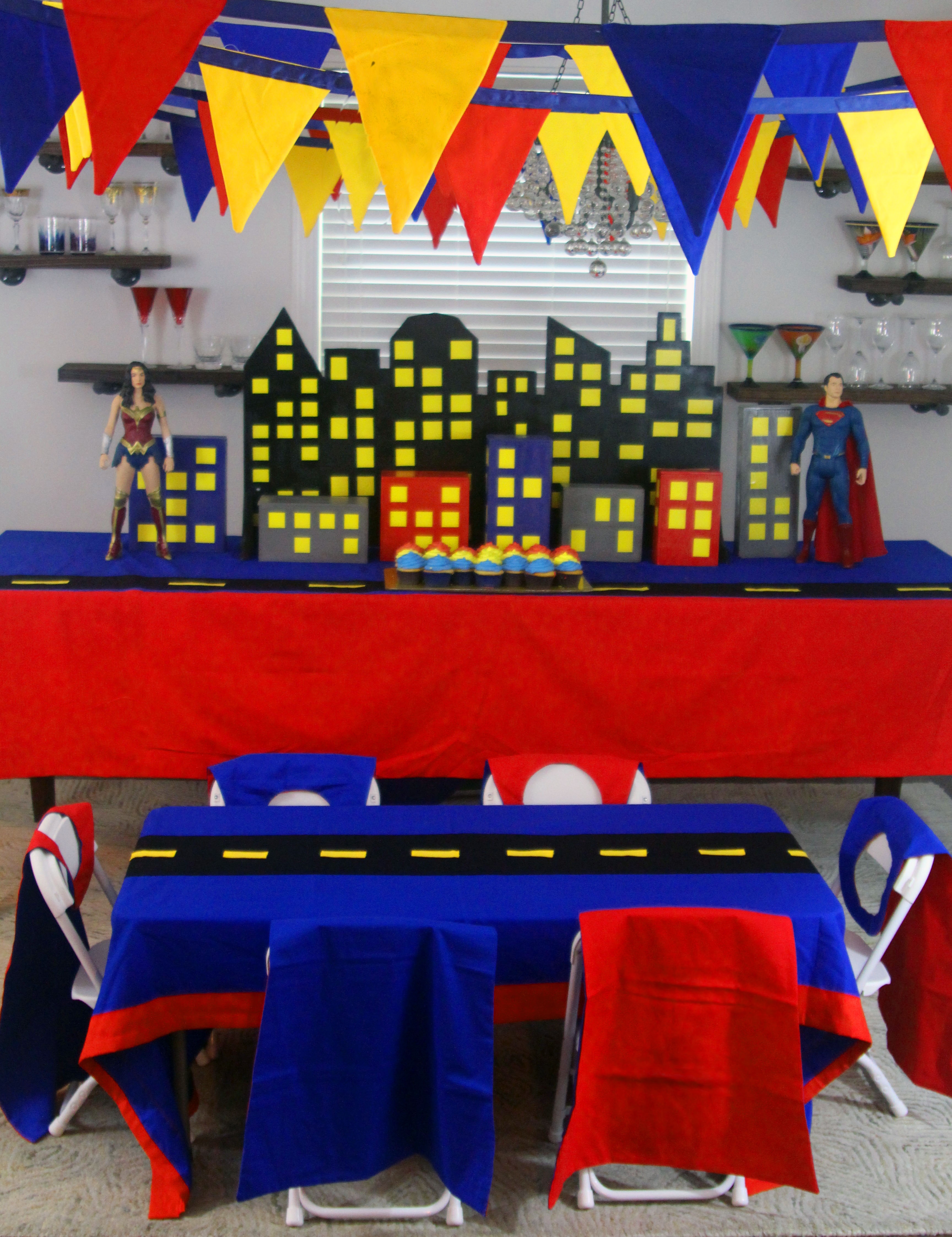 Superman Wonder Woman Birthday Decoration  Rentals  Austin  TX