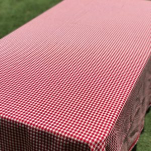 Red White Gingham Tablecloth