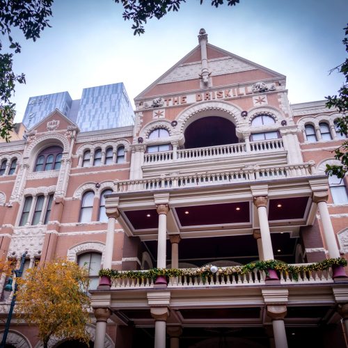 Driskill Hotel Exterior Holiday Decor